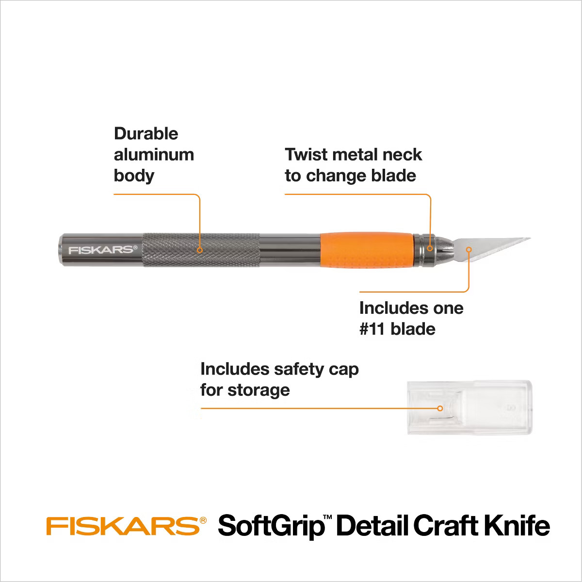 Fiskars Softgrip Detail Knife: Silver Craft Cutter, Manual Titanium Blade, Art & Stationery Tool,... | Target