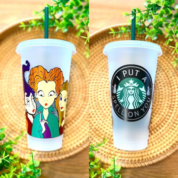Three Witches Reusable Hocus Pocus Cold Cup - Etsy | Etsy (US)