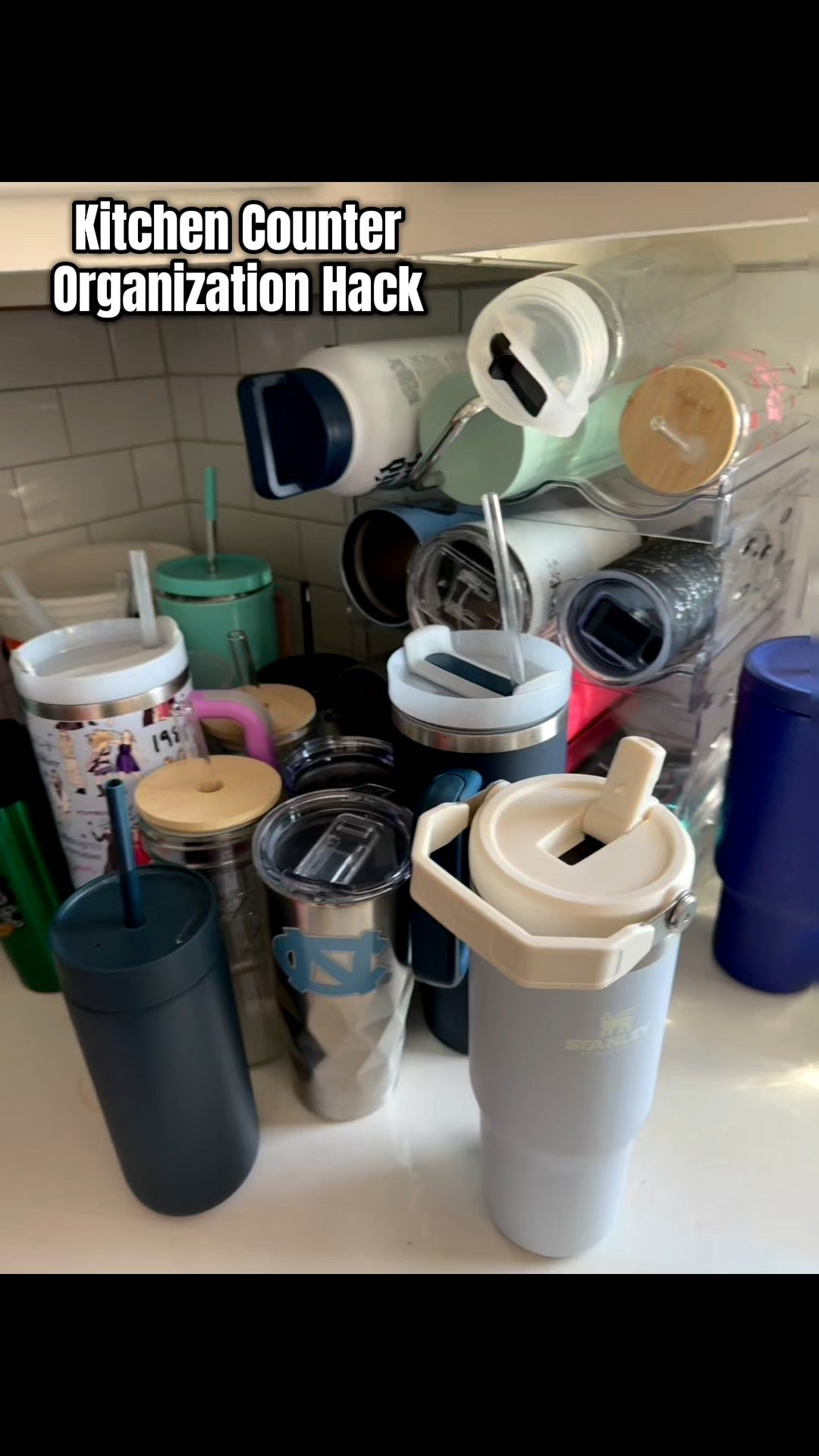 Get rid of kitchen counter clutter and organize your tumblers and water bottles with these shelves!

#LTKmomlife #LTKHome #LTKdayinmylife