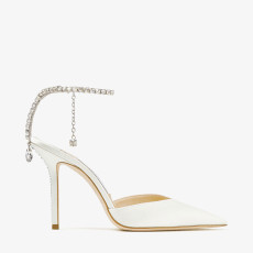 Ivory Satin Pumps with Crystal Embellishment | Jimmy Choo (FR)
