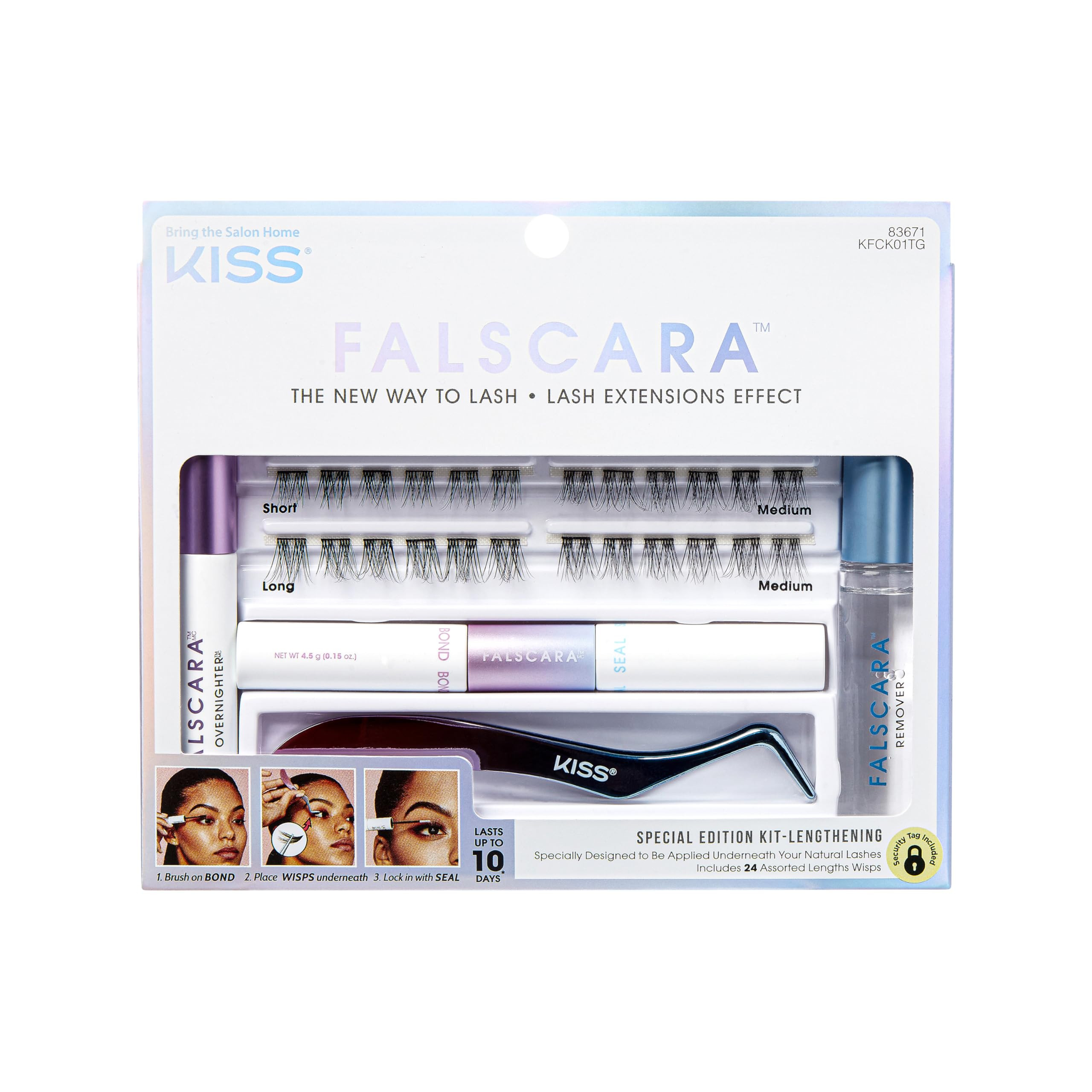 Kiss Falscara Special Edition Kit Lengthening 24 Asst Lashes | Amazon (US)