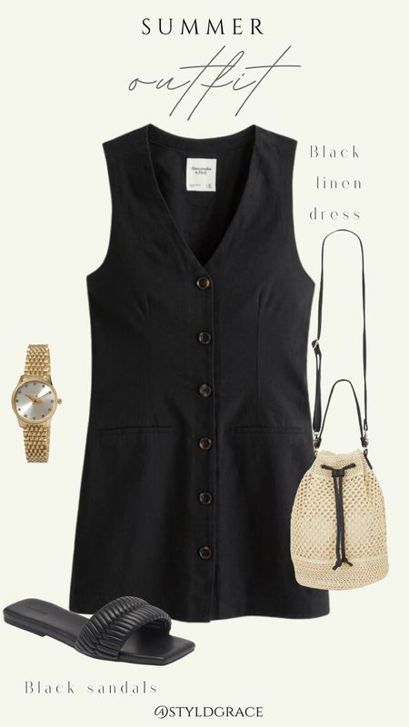 Summer outfit 🤍

Summer dress, casual summer dress, summer dress outfit, black summer dress, vest dress 

#LTKfindsunder100
