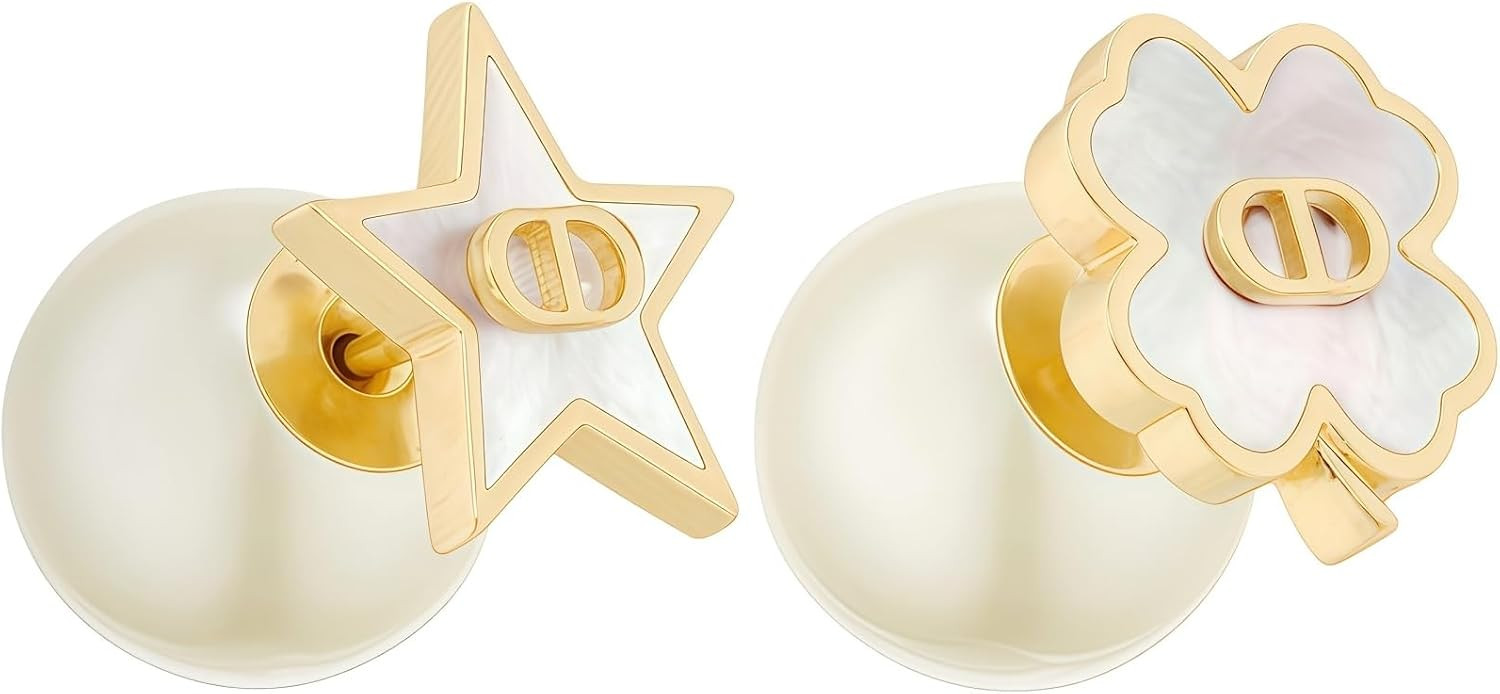 18K Gold Plated Copper Pearl Earrings Non Allergenic Birthday Gift Baroque Exquisite Jewelry Shining And lustrous Earrings For Women | Amazon (US)