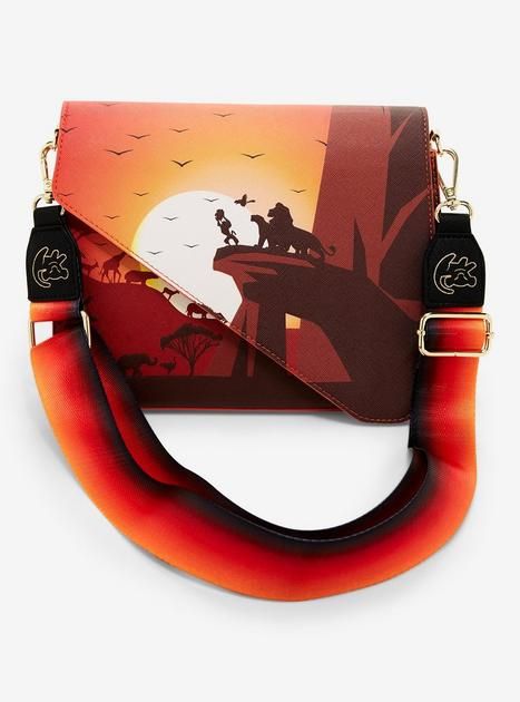 Loungefly The Lion King 30th Anniversary Pride Rock Split Closure Crossbody Bag | BoxLunch