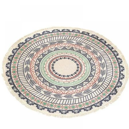 Boho Rug Mandala Bedroom Circle Rug National Wind with Fringe Printed Soft Round Carpet for Home Liv | Walmart (US)