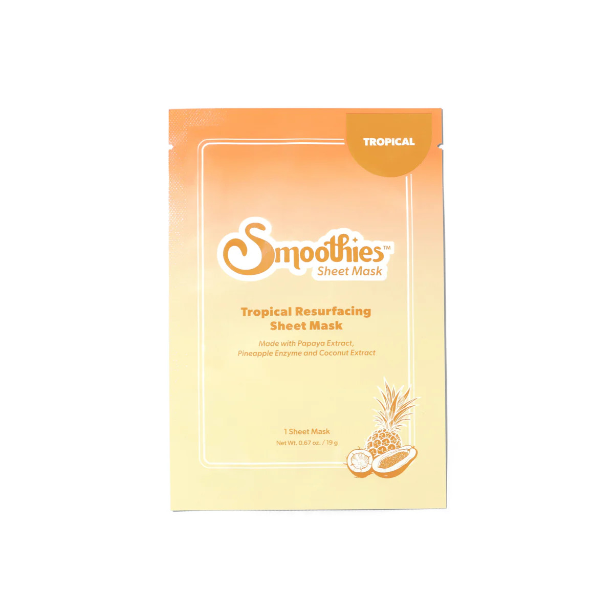 Smoothies™ Tropical Resurfacing Sheet Mask (Individual) | Smoothies