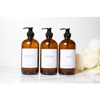 Amber Soap Dispenser Set, Kitchen Dispenser, Glass Dish For Kitchen, Bottle With Pump | Etsy (US)