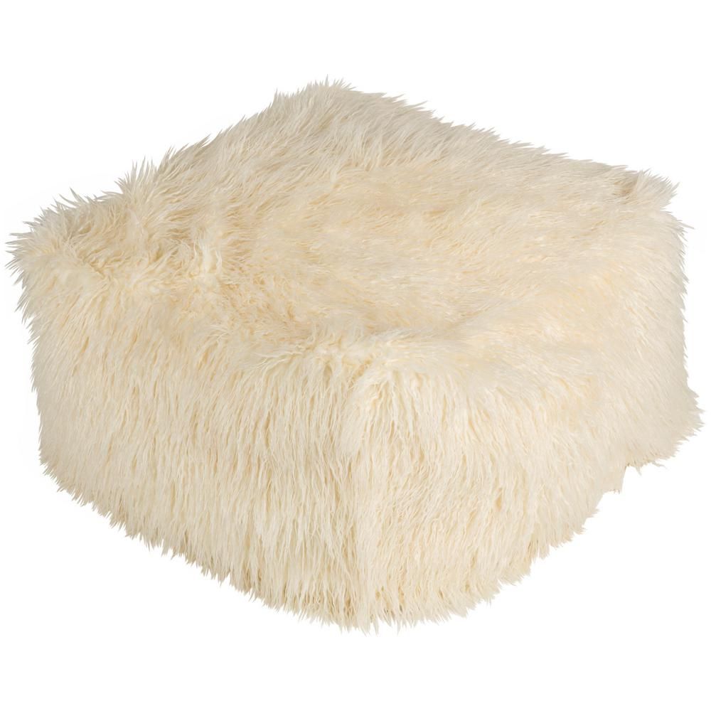 Artistic Weavers Westhrope White Accent Pouf S00161000057 - The Home Depot | The Home Depot
