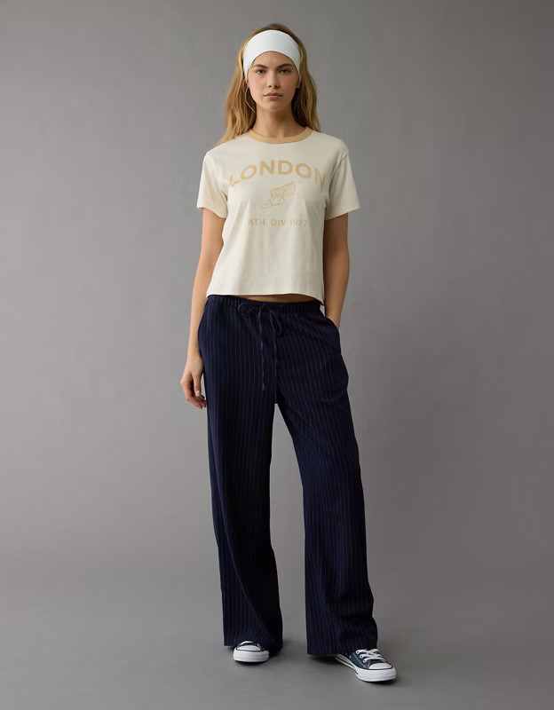 AE Low-Rise Pull-On Poppy Trouser | American Eagle Outfitters (US & CA)