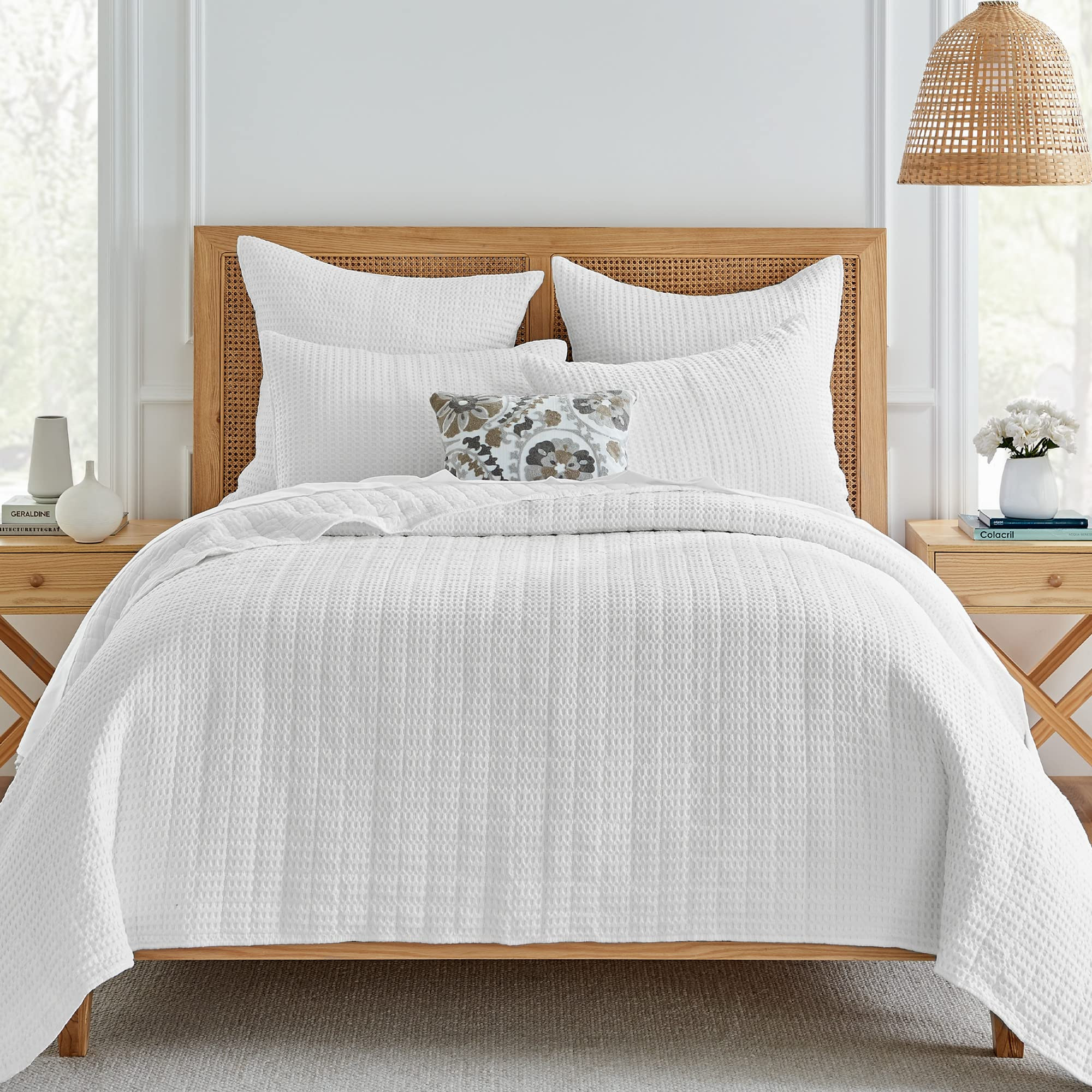 Levtex Home Mills Waffle King/Cal King Quilt Set (106x92in) with 2 Pillow Shams (36x20in) - Brigh... | Amazon (US)
