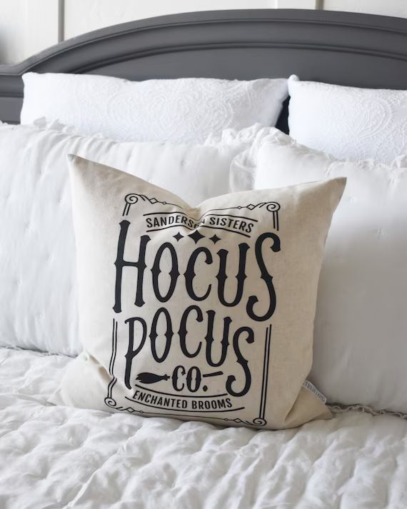 Halloween Pillow Cover, Hocus Pocus Pillow Cover, Halloween Decor, Spider web, Fall pillow | Etsy (US)