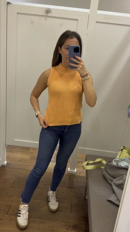 Loft try on haul! Wearing size small in the sweater
True size in the jeans and a size down half a size in the sneakers 

#LTKfindsunder50 #LTKfindsunder100 #LTKsalealert