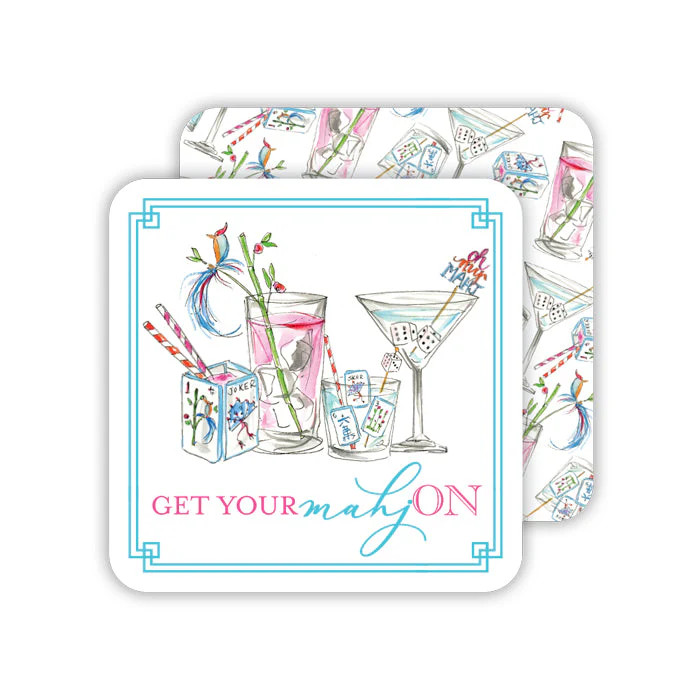 Mahjong Cocktails Paper Coasters | Rosanne Beck Collections