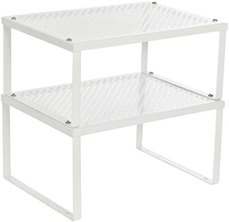 SONGMICS Cabinet Shelf Organizers, Stackable, Expandable, Set of 2 Metal Kitchen Counter Shelves,... | Amazon (US)