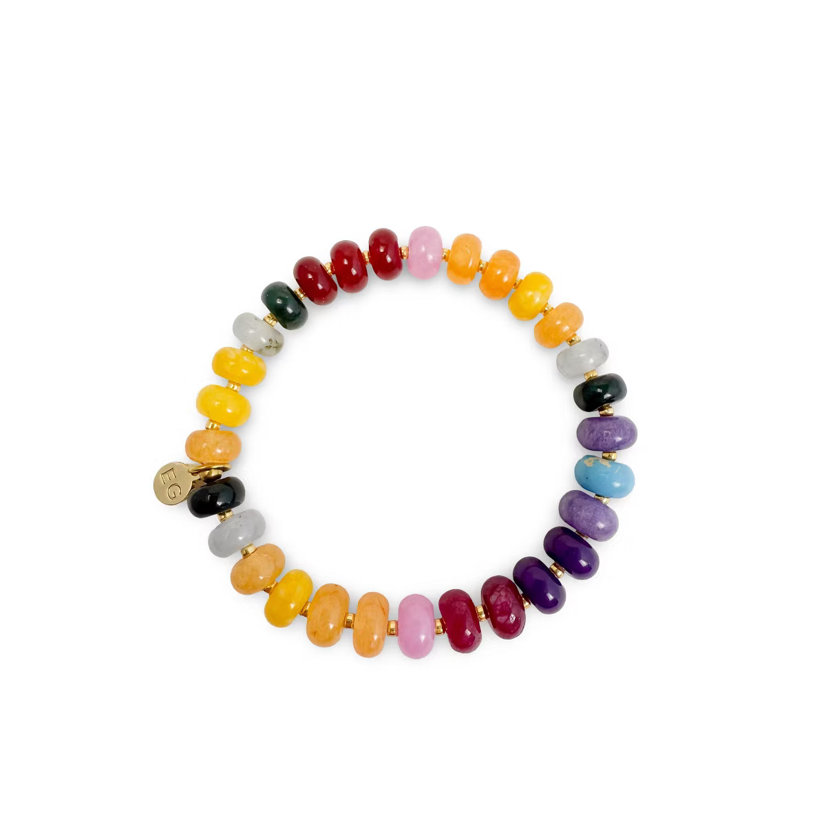 Harvest Rainbow Rondelle Gemstone Beaded Bracelet - ETHICGOODS | Target