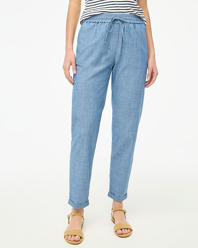 Chambray drawstring pant | J.Crew Factory
