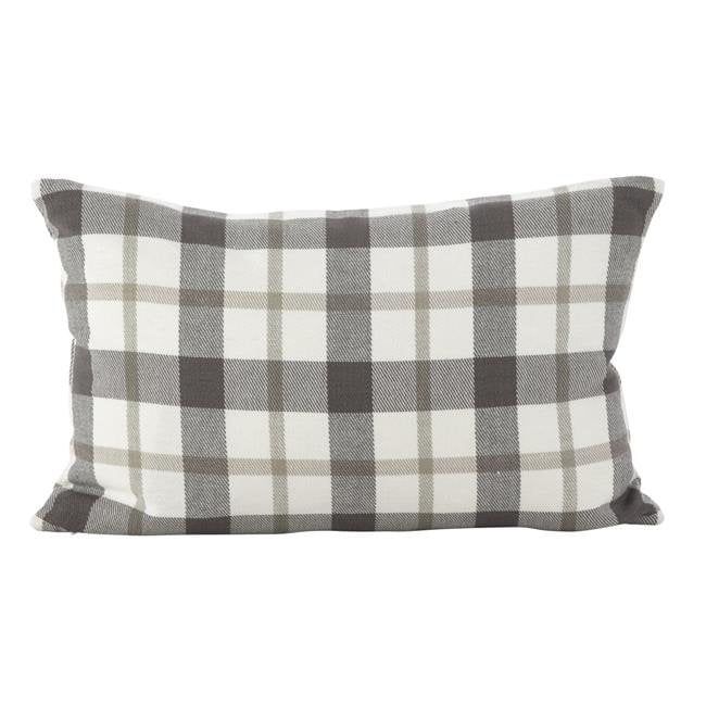Saro Lifestyle 8050P.GY1220B 12 x 20 in. Rectangle Classic Plaid Pattern Cotton Down Filled Throw... | Walmart (US)