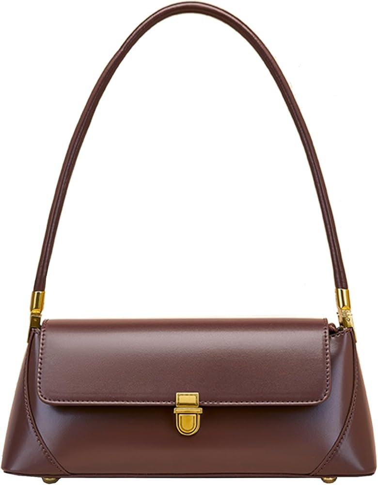 Amazon.com: Farcauo Small Shoulder Bags Vintage Purses for Women Classic Trendy Small Handbag Bro... | Amazon (US)