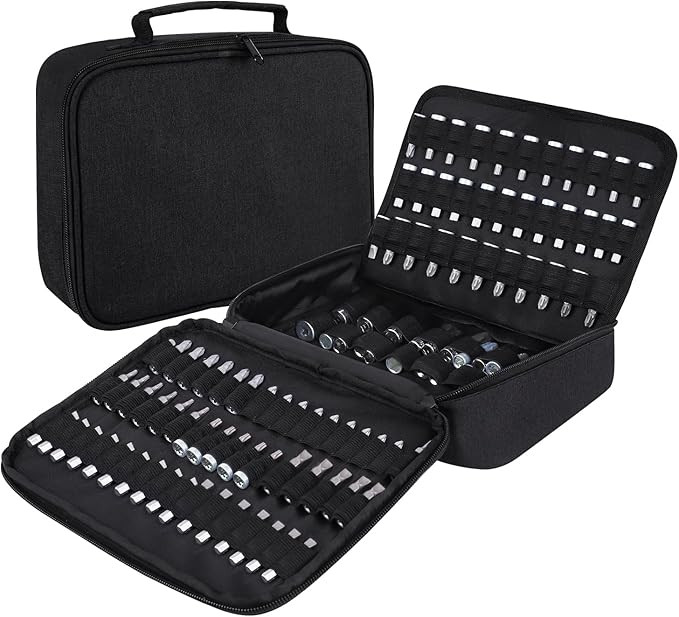 138 Hole Portable Socket Organizer, Drill Bit Organizer Drill Bit Holder Bit Pouch 1/4-Inch, 3/8-... | Amazon (US)