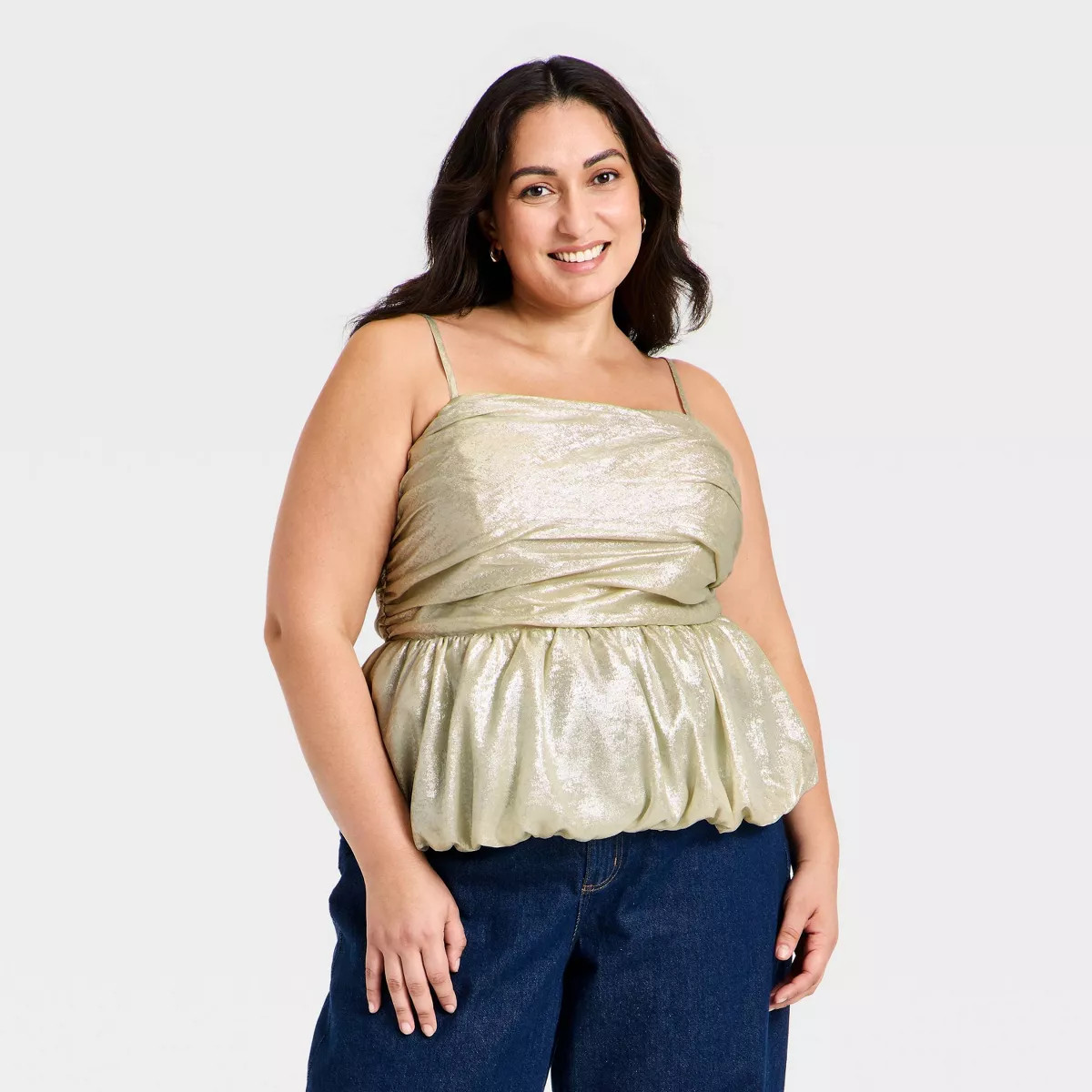 Women's Ruched Peplum Cami Top - A New Day™ | Target