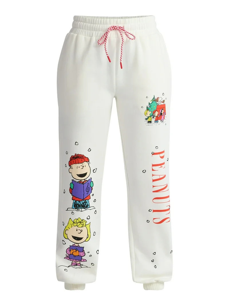 Peanuts Women's Holiday Graphic Jogger Pants with Drawstring Waist, Sizes XXS–2XL | Walmart (US)