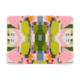 Laura Park Poppy Pink Beaded Clutch | Auden & Avery