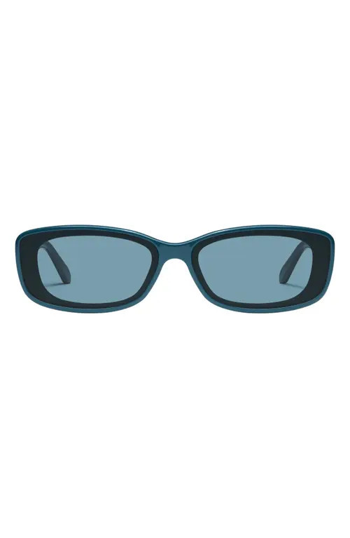 QUAY Vibe Check 62mm Small Square Sunglasses in Deep Turquoise at Nordstrom | Nordstrom