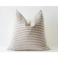 Brown Stripe Pillow Cover | Etsy (US)