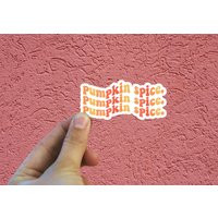 Pumpkin Spice Sticker, Fall Autumn Stickers, Water Bottle Orange Laptop Decal | Etsy (US)