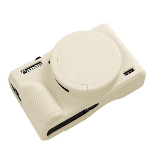 G7X Mark III Case, Protective Case for Canon Powershot G7X Mark III Digital Camera, Removable Lens Cover Silicone Sleeve Soft Camera Cover Rubber Protective Body Skin- Beige | Amazon (US)