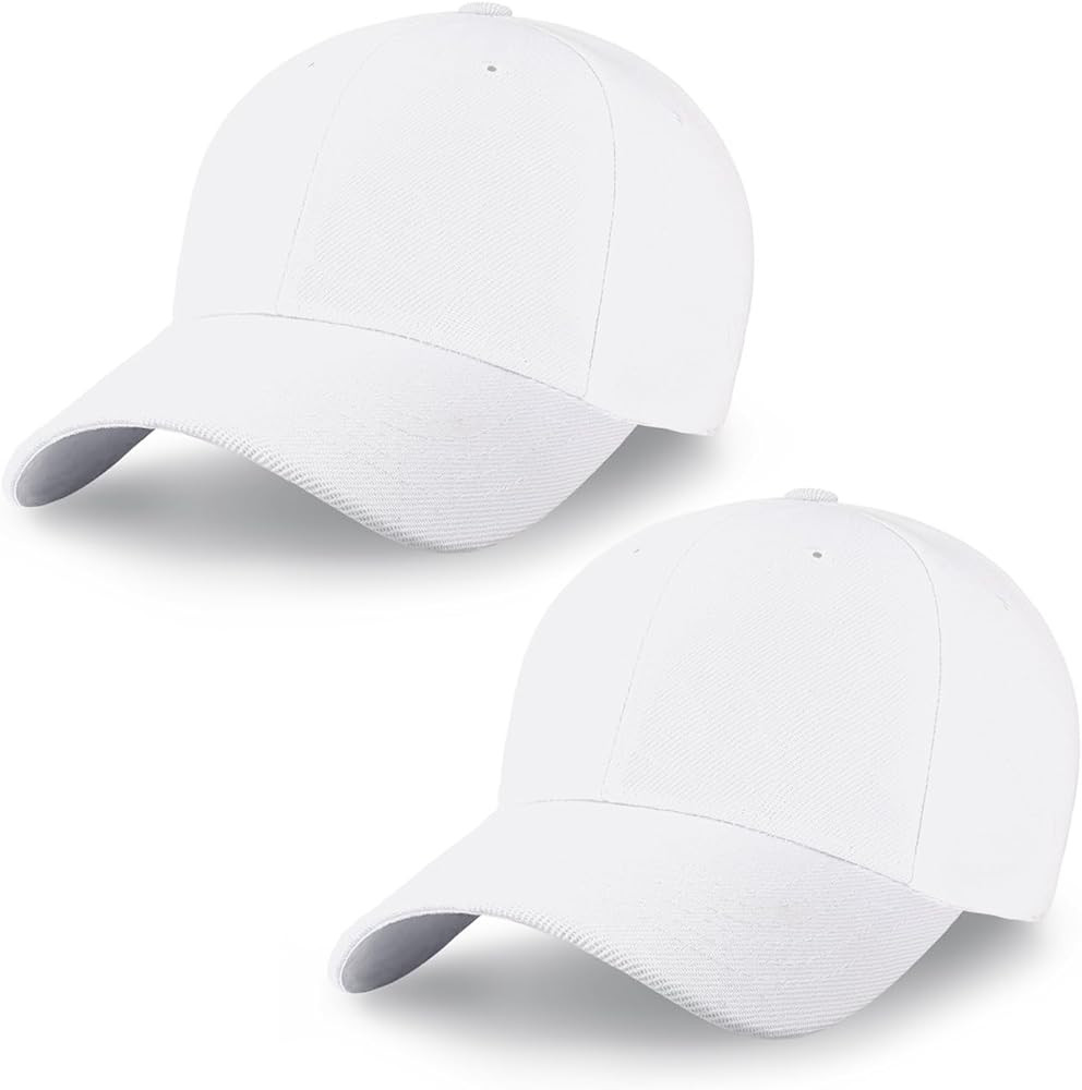 2-Pack Classic Structured Baseball Cap Adjustable Snapback Multipack Ball Caps for Custom Embroid... | Amazon (US)