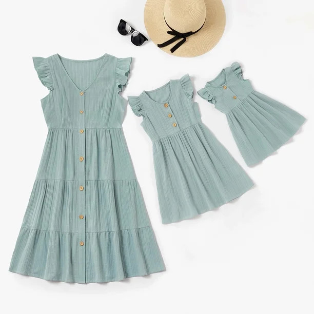 PatPat Mommy and Me 100% Cotton Matching Dresses for Women/Girls,One Piece | Walmart (US)