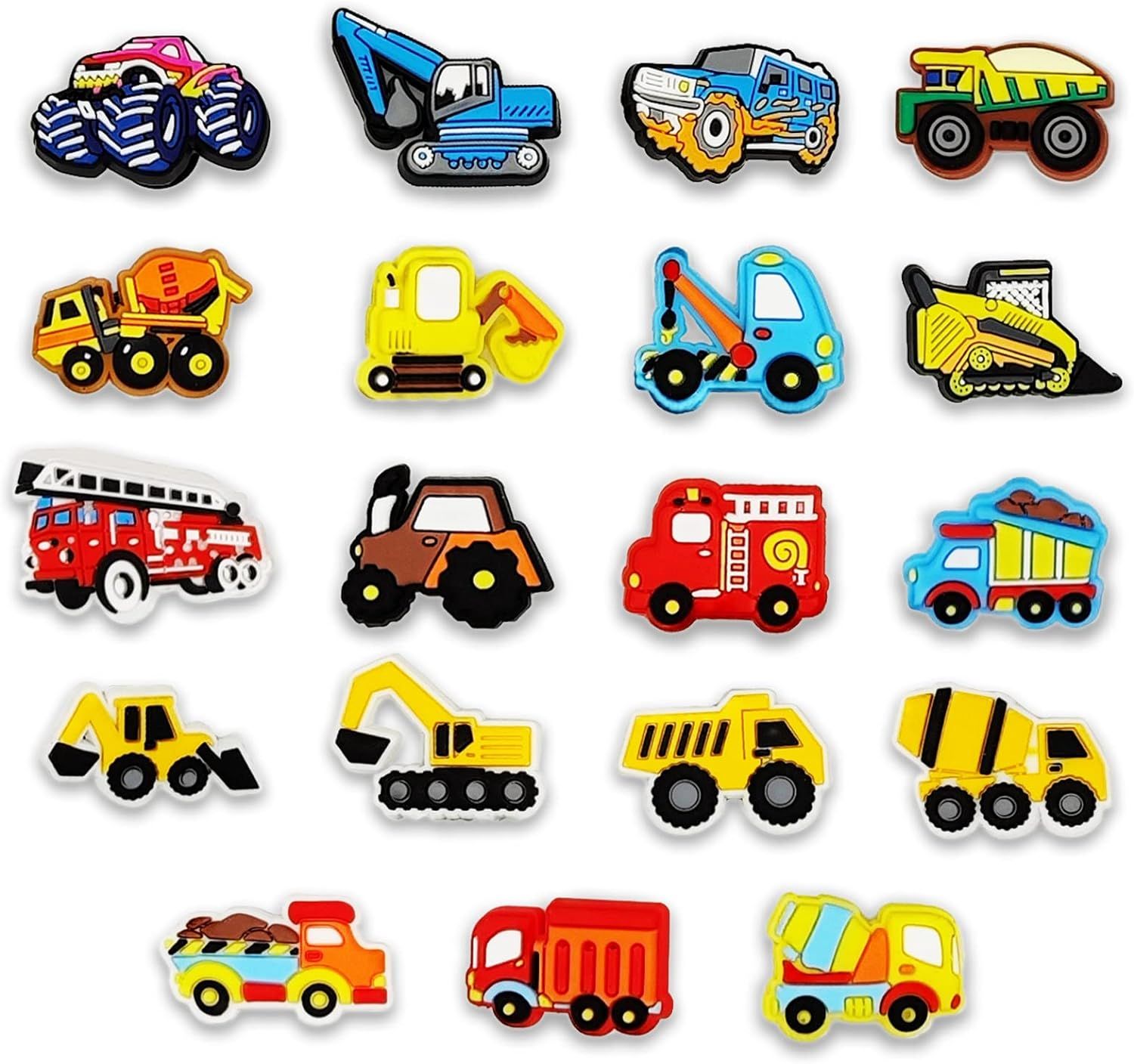 Felvjiaa 19pcs|30pcs Truck Cars Shoe Charms PVC Shoe Jewelry Decoration,Accessories Pins for Boys Gi | Amazon (US)