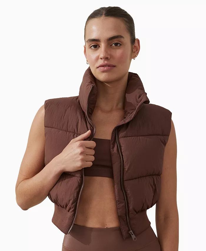 Women's The Mother Cropped Puffer Vest Jacket | Macys (US)