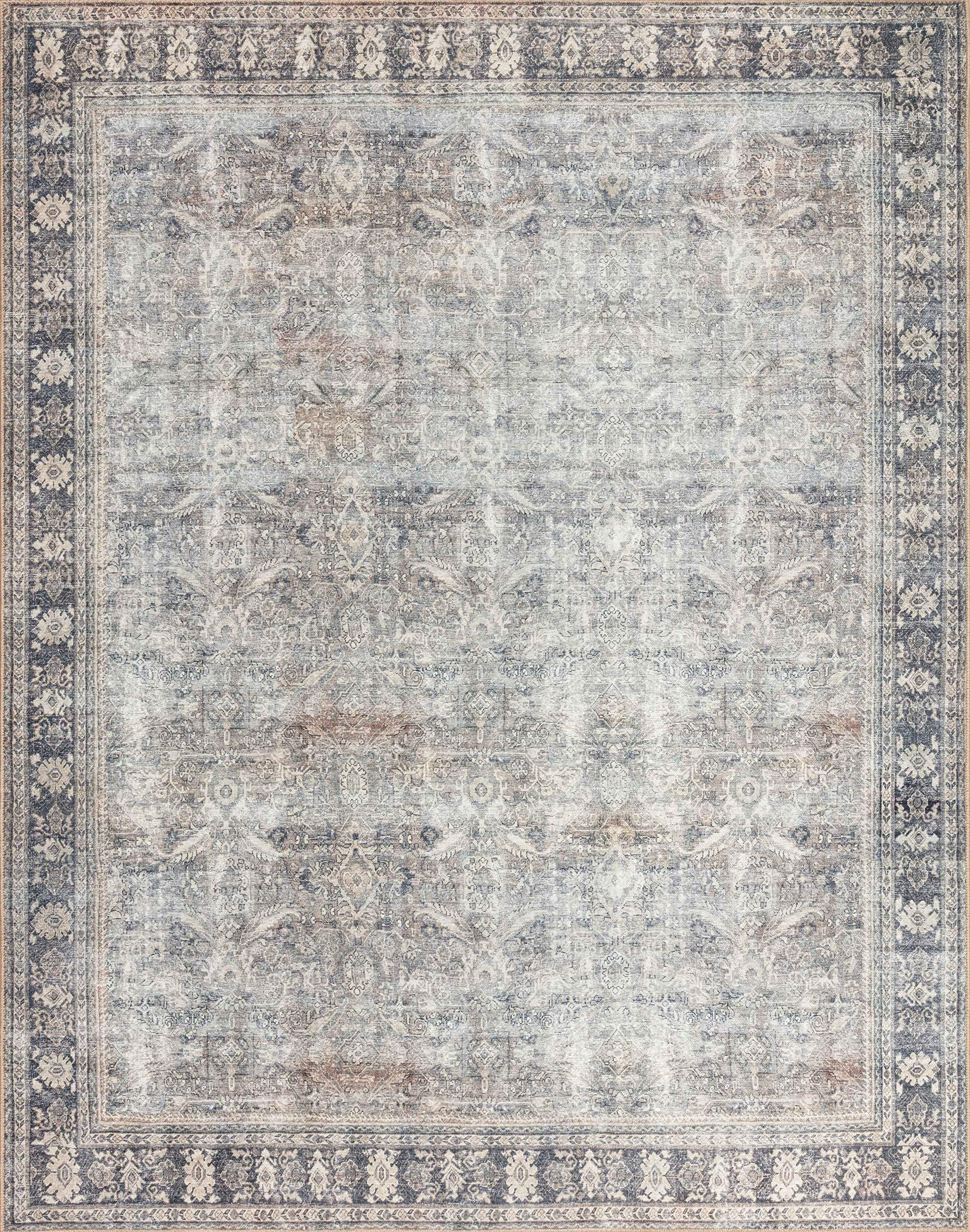 8'-6" x 11'-6" Loloi II Wynter Collection WYN-07 Grey / Charcoal, Traditional Area Rug | Amazon (US)