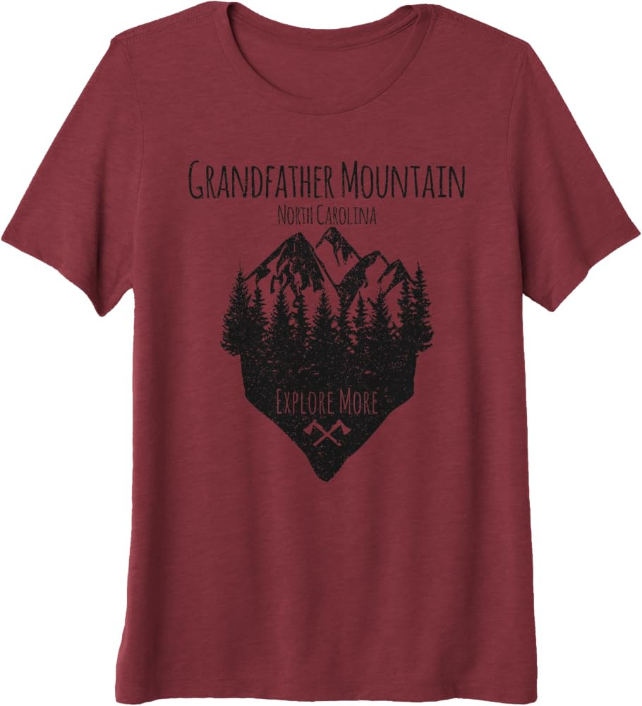 Grandfather Mountain, North Carolina - Souvenir T-Shirt Premium Tri-Blend T-Shirt | Amazon (US)