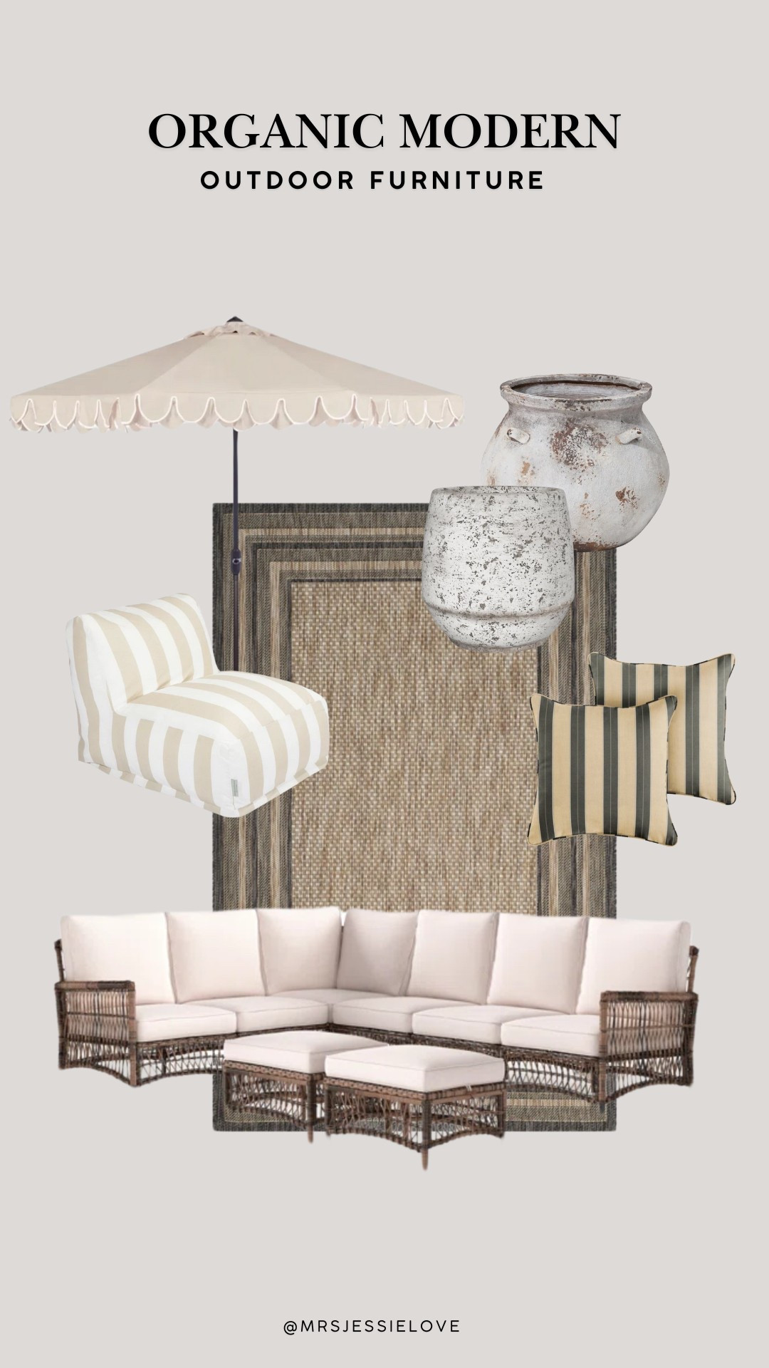 Organic modern style outdoor furniture and patio decor 

#LTKHome #LTKStyleTip #LTKSaleAlert