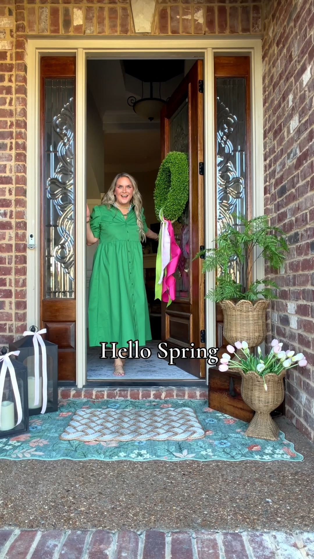 A little front porch refresh goes a long way. 

I took this space from winter blah to fresh, bright, and full of spring! It  instantly makes it feel more welcoming the second you walk up.

Just a few simple swaps… greenery, soft color, layered textures… and suddenly everything feels lighter, happier, and ready for the season.

And honestly, I think Gracie loves it just as much as I do! 

If your porch has been needing a little refresh, this is your sign. 

Comment INFO and I’ll send you all the details. 



#springrefresh #homerefresh #decorinspo #porchdecor #springdecorating 

#LTKOver40 #LTKSeasonal #LTKHome