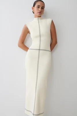 Malone Bandage Knit Midi Dress / Ivory | MESHKI | XXL | MESHKI US