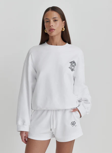 Cream Fourth Logo Embroidered Short- Leone | 4th & Reckless