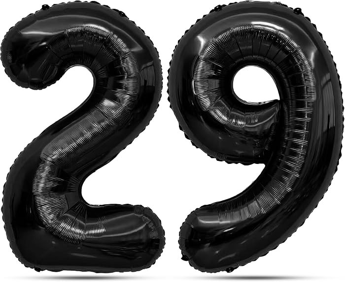 Black Number Balloons 29 Balloon Numbers 29th Number Balloon Foil Mylar Party Balloon For Men Wom... | Amazon (US)