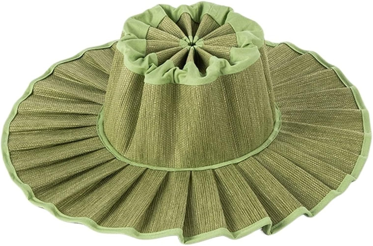 Women’s Summer Foldable Pleated Straw Sun Hat - Wide Brim Casual Beach Hat, Lightweight Waterpr... | Amazon (US)