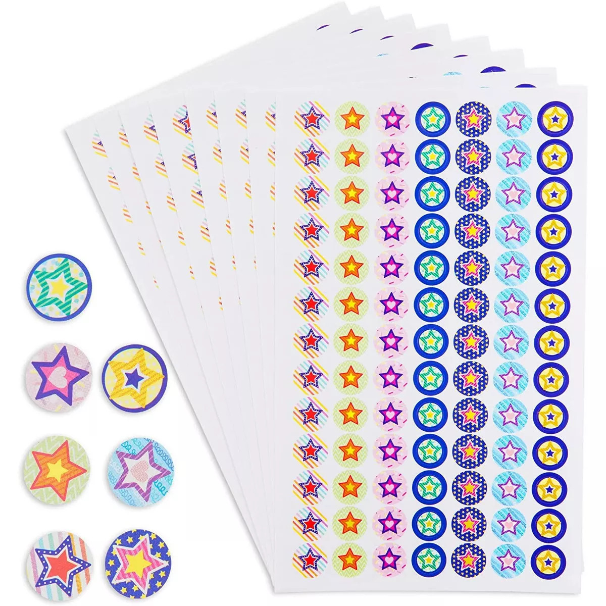 Bright Creations 2730 Teacher Stickers, Small Reward Chart Stars Stickers for Kids, Students, 91 ... | Target