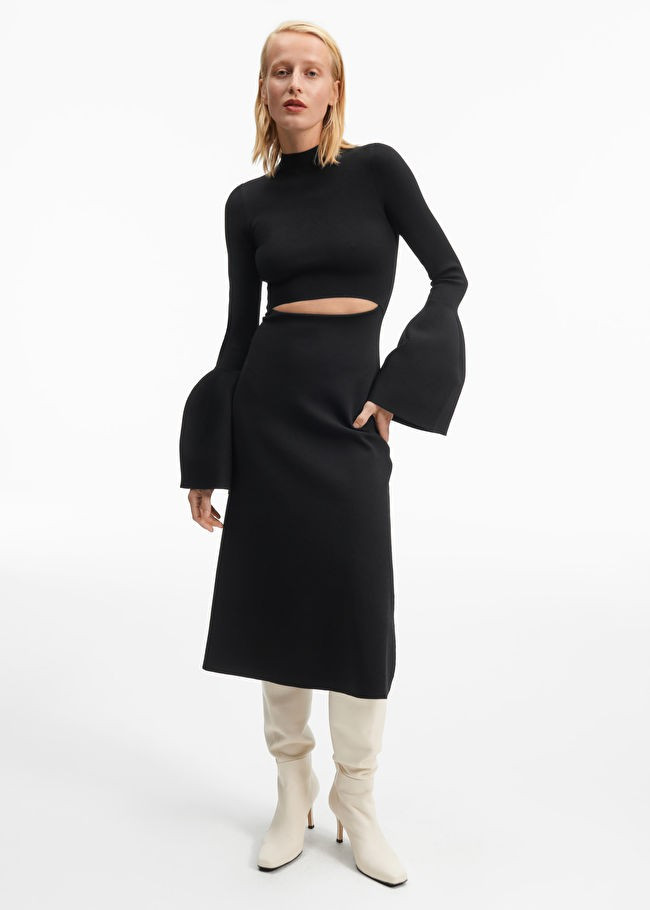 Knitted Bell Cuffed Dress | & Other Stories US