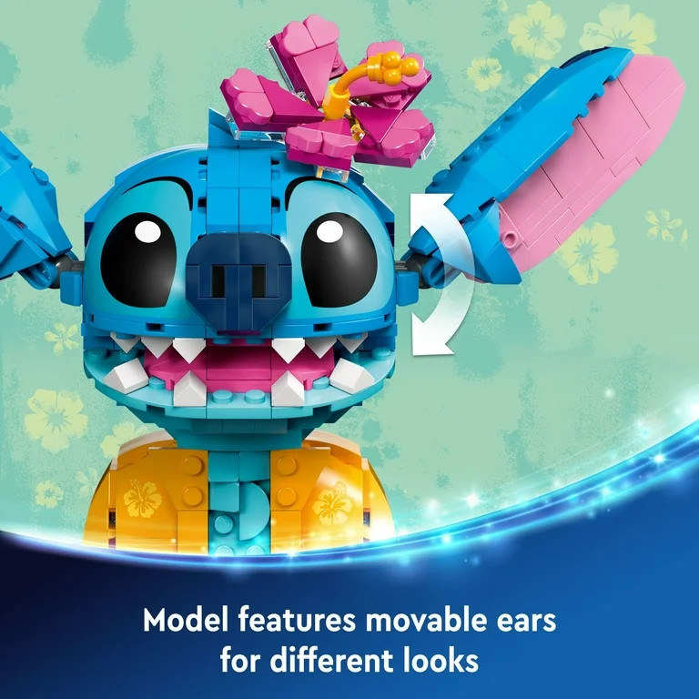 LEGO Disney Stitch Toy Building Kit, Gift for Kids & Fans of The Hit Movie Lilo and Stitch, 43249 | Walmart (US)