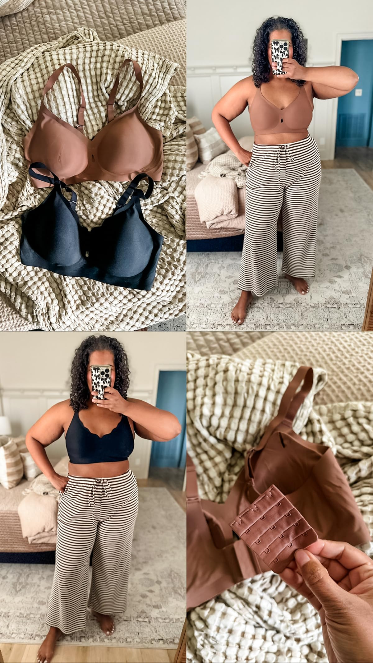 Lounge in style with the comfiest bras ever. They have a strap extended and great coverage on the back. They hold up without underwire and feel amazing for all day wear. #plussize #amazonfashion 

 #LTKgrwm #LTKOver40 #LTKPlusSize