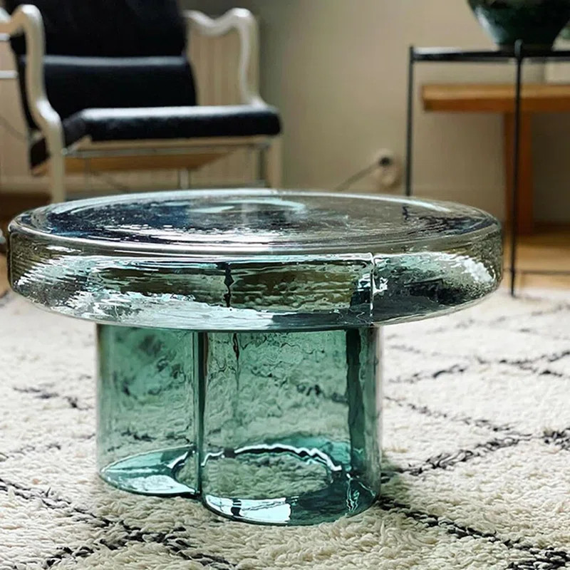 Brayden Studio® Hux Glass Pedestal End Table | Wayfair | Wayfair North America
