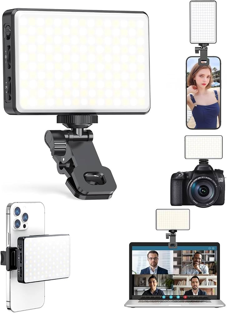 120 LED Selfie Light for Phone with Front & Back Clip, 3 Light Mode CRI 95+ 2500K-9000K Infinitel... | Amazon (US)