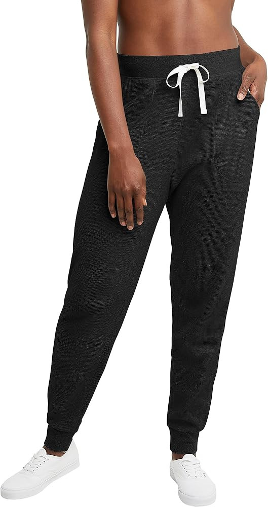 Hanes Originals Women's Waffle Knit Lounge Joggers, 30" | Amazon (US)