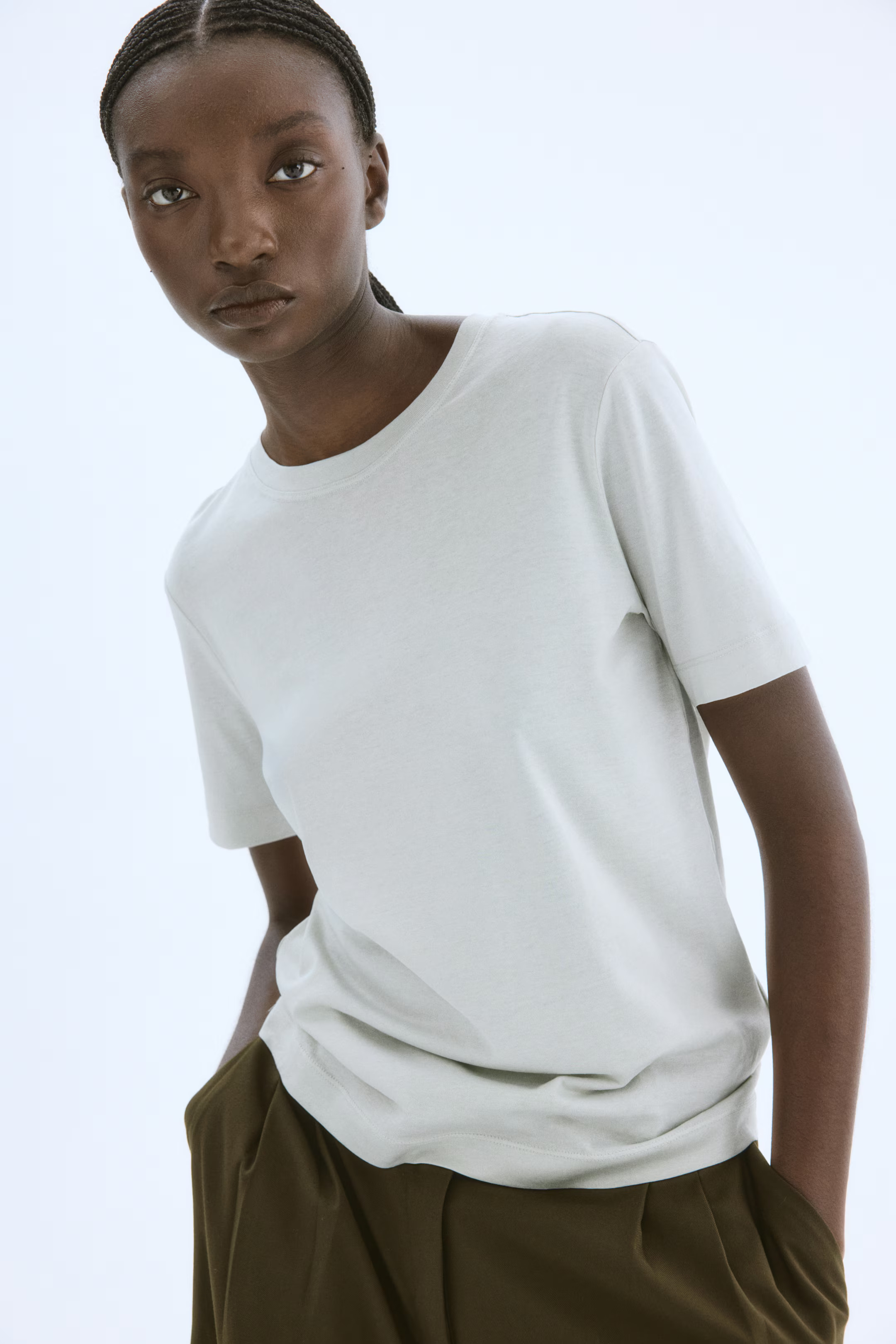Silk-blend T-shirt | H&M (US + CA)